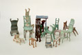 Grouping of small organic chairs